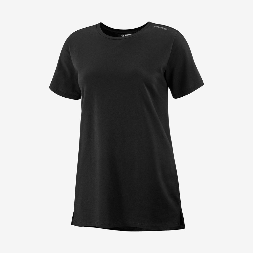 Salomon OUTLIFE LAYERING W Camisetas Mujer - Negras - Colombia (75943-XYZM)